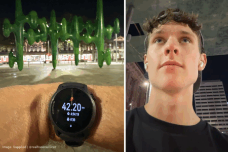 Perth runner pays tribute to CBD’s iconic cactus by circling it in solo marathon