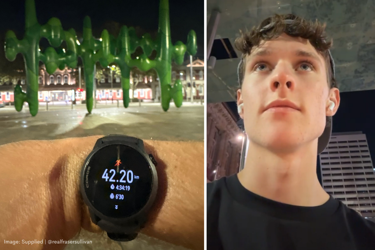 Perth runner pays tribute to CBD’s iconic cactus by circling it in solo marathon