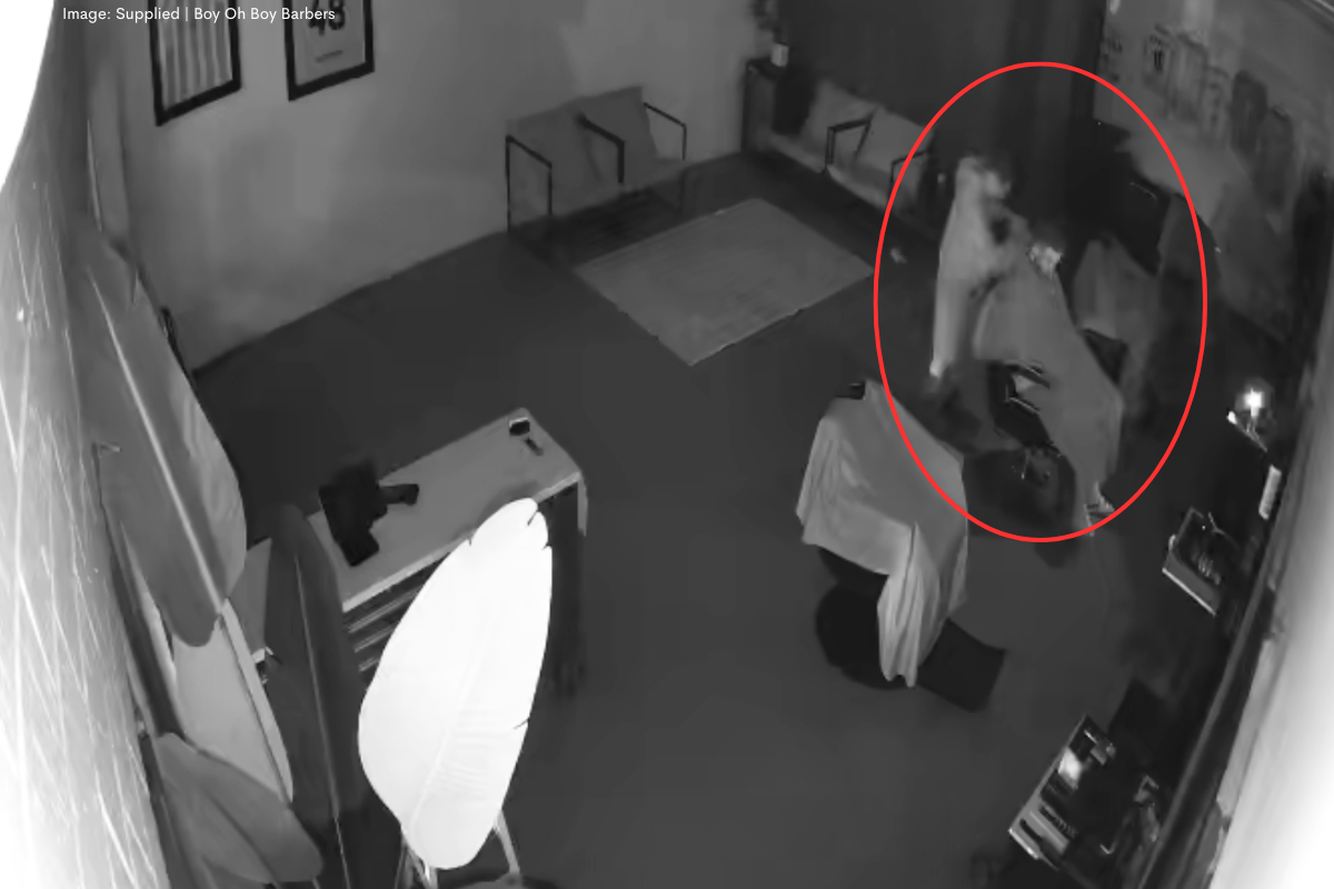 Article image for CCTV shock: Men break into barbershop for a free haircut