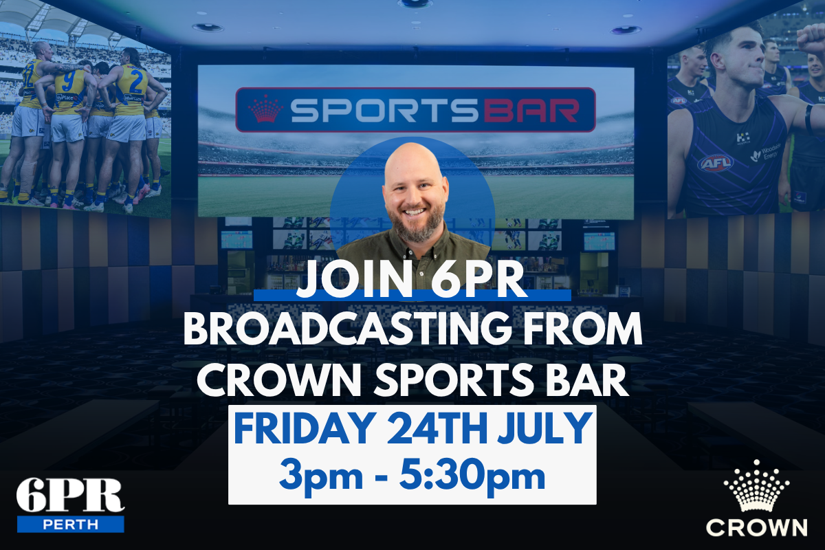 Article image for 6PR Live from Crown Sports Bar
