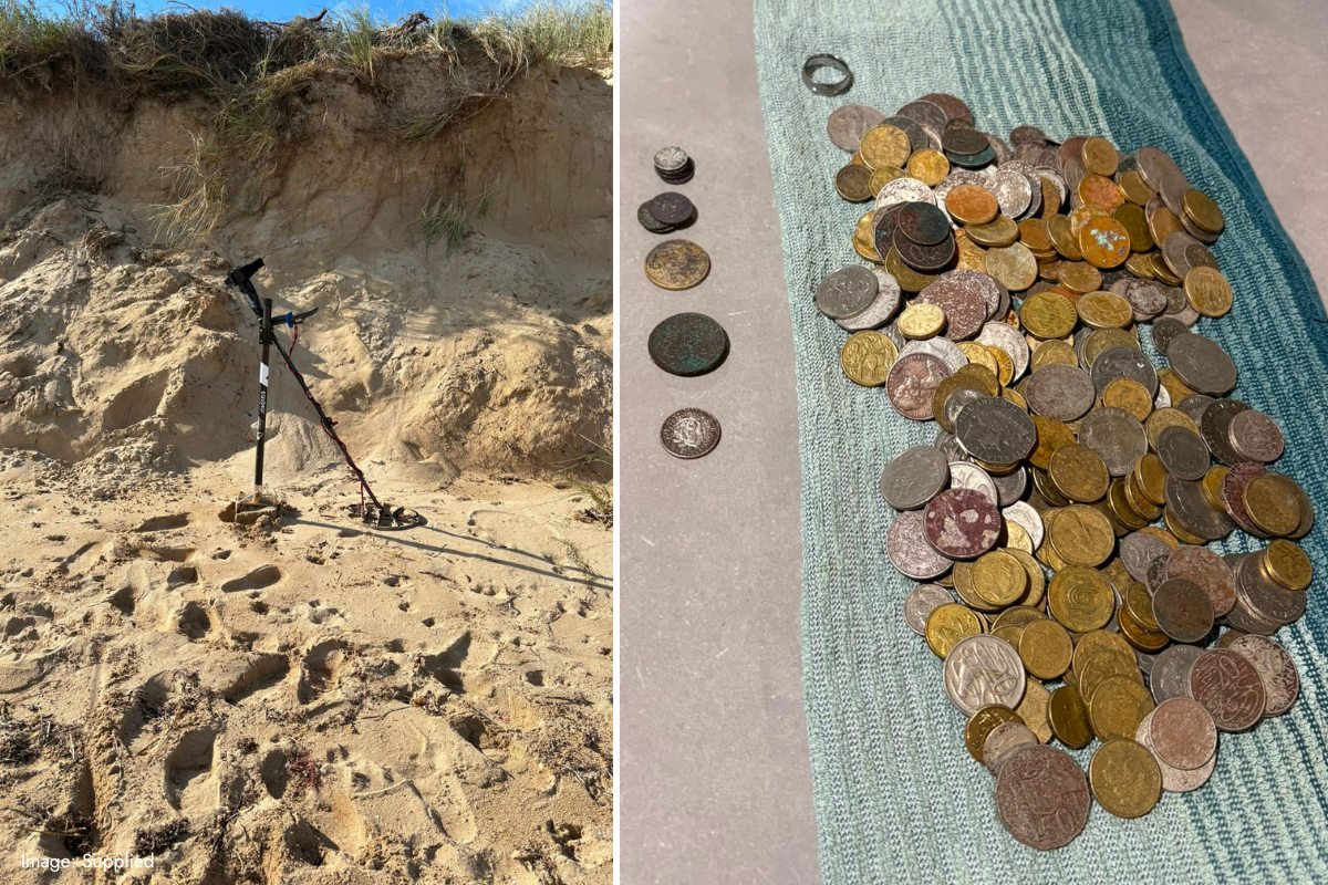 Article image for WA storm unearths hidden treasure: Rare coins found on Mandurah beach
