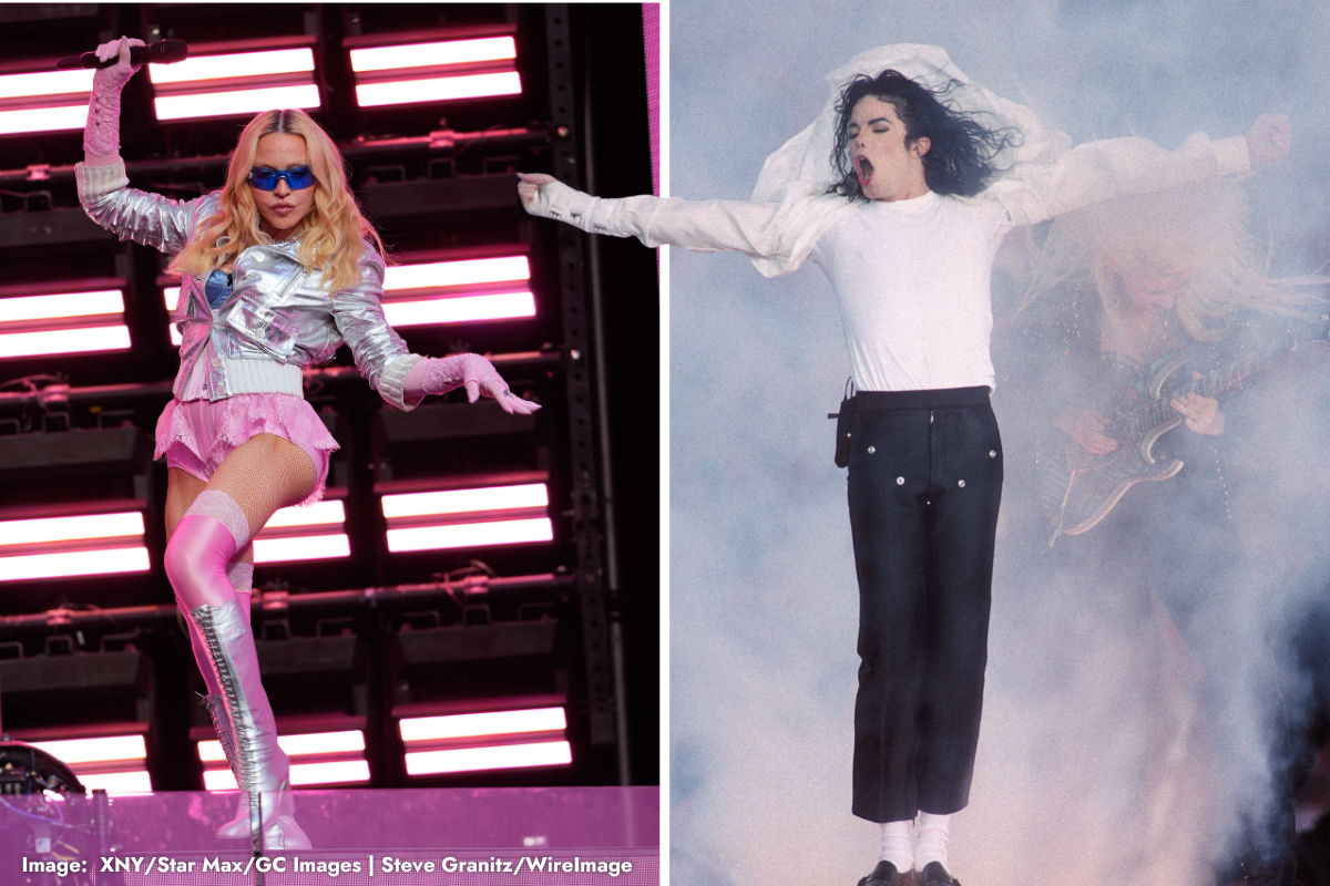 Article image for Pop stars Madonna and Michael Jackson scale new heights