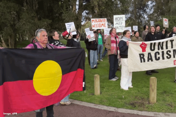 'Their message is getting out there': Protesters rally outside Hanson’s bre