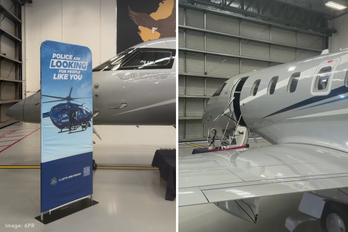 Article image for WA Police unveil Australia’s first PC-24 jet, slashing regional travel times