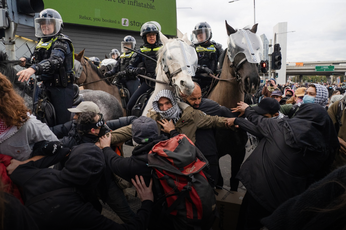 Article image for Land Forces protests: Police look to Melbourne for blueprint